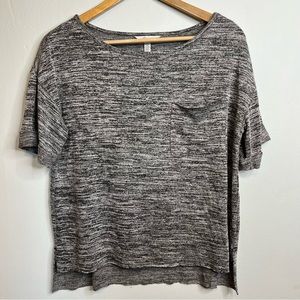 Soma Grey Black Marl Pajama Shirt with Pocket and Drop Shoulder EUC Small S